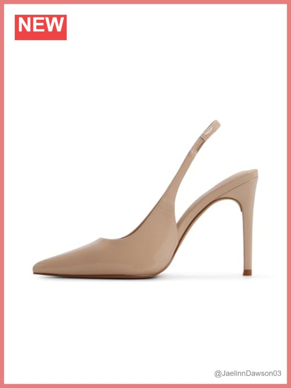 Women's Vegan Leather Pointed-Toe Slingback Stiletto Heel Pump